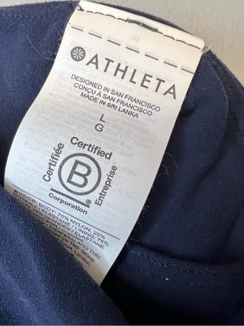 Athleta Conscious Crop Bra Bundle - Size L - Navy & Grey - 2 Pack - Picture 4 of 9